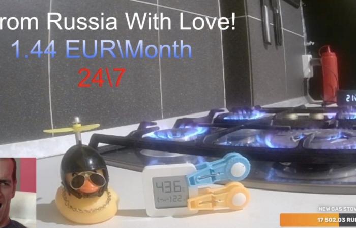 Livestream shows Russian gas stove that is on all day: ‘Costs me 1.5 euros per month’
