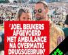 ‘Joel Beukers removed by ambulance after excessive drug use’