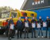 Certificates for KNRM volunteers on Ameland and Schiermonnikoog after a risky rescue operation right next to the red-hot Fremantle Highway
