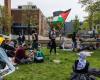 Pro-Palestinian students set up tent camp on UvA Roeterseiland campus