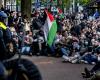 Pro-Palestinian protest in Amsterdam with several thousand people