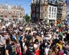 Thousands of demonstrators at pro-Palestine demonstration in Amsterdam