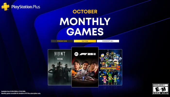 PlayStation Plus maandelijkse spellen voor oktober: F1 25, Hunt: Showdown 1896, Earth Defense Force: World Brothers 2
