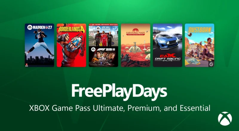 Free Play Days – EA Sports Madden NFL 27, Borderlands 4, F1 25 2026 Season Edition, Dustborn, and More