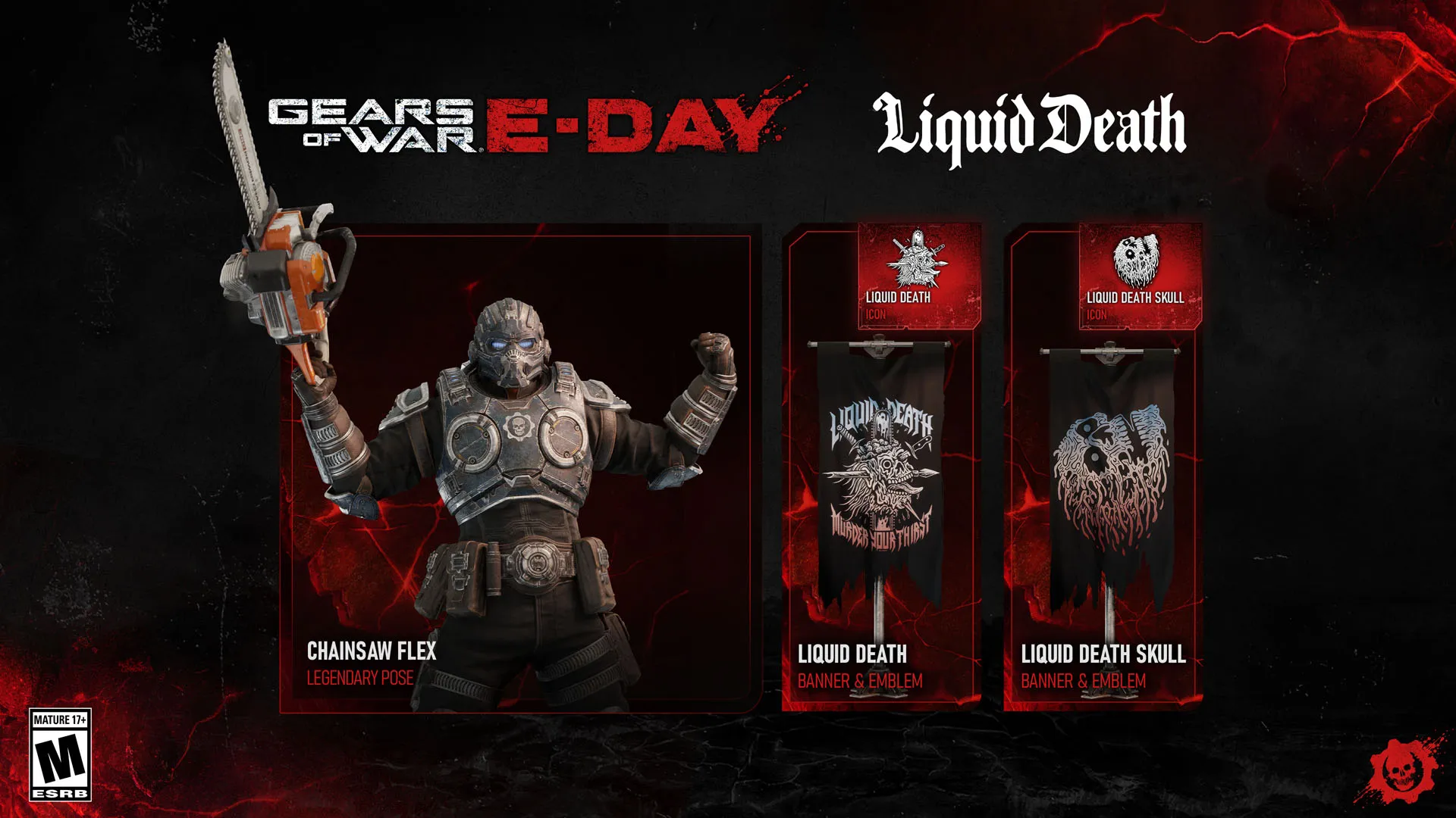 GoW x Liquid Death In-Game Items Image