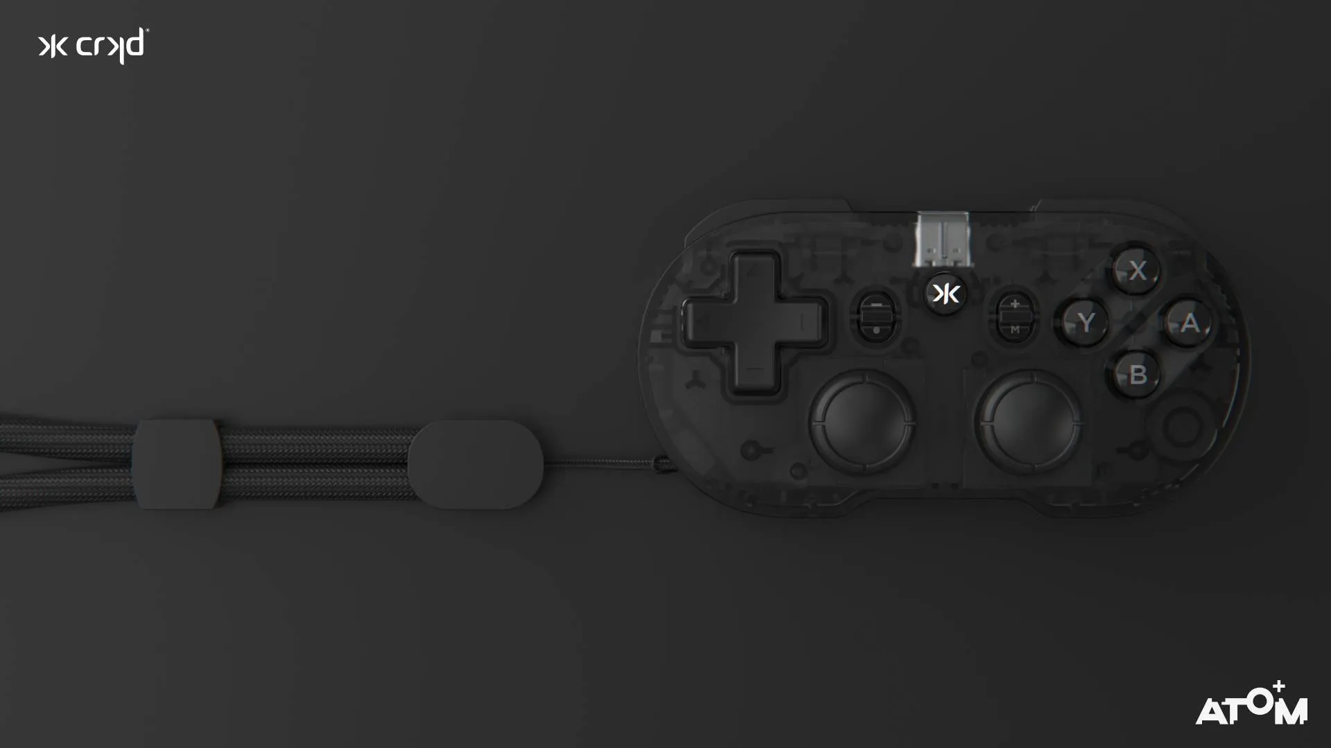Image of the Smoke Black CRKD Atom+ controller.