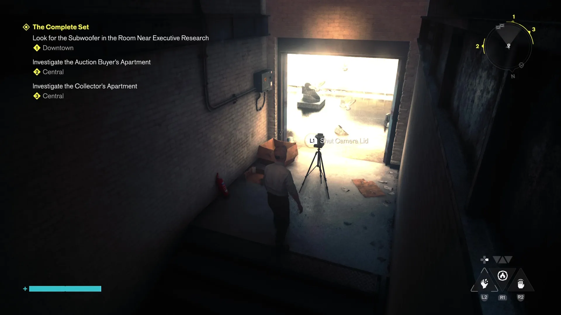 Dylan sneaks up behind the Freeze Frame camera in Control Resonant