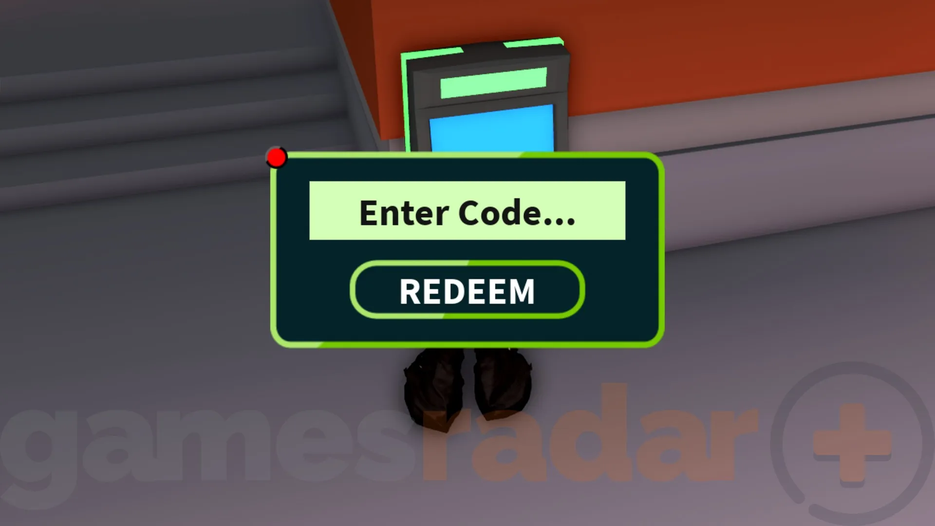 The Jailbreak codes redemption box shown in-game.