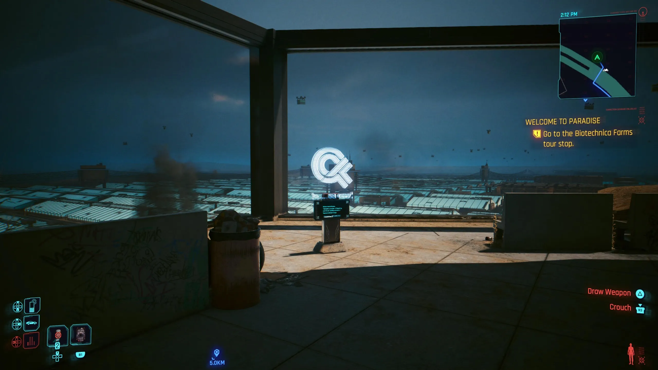 The Biotechnica Flats tour spot in Welcome to Paradise in Cyberpunk 2077