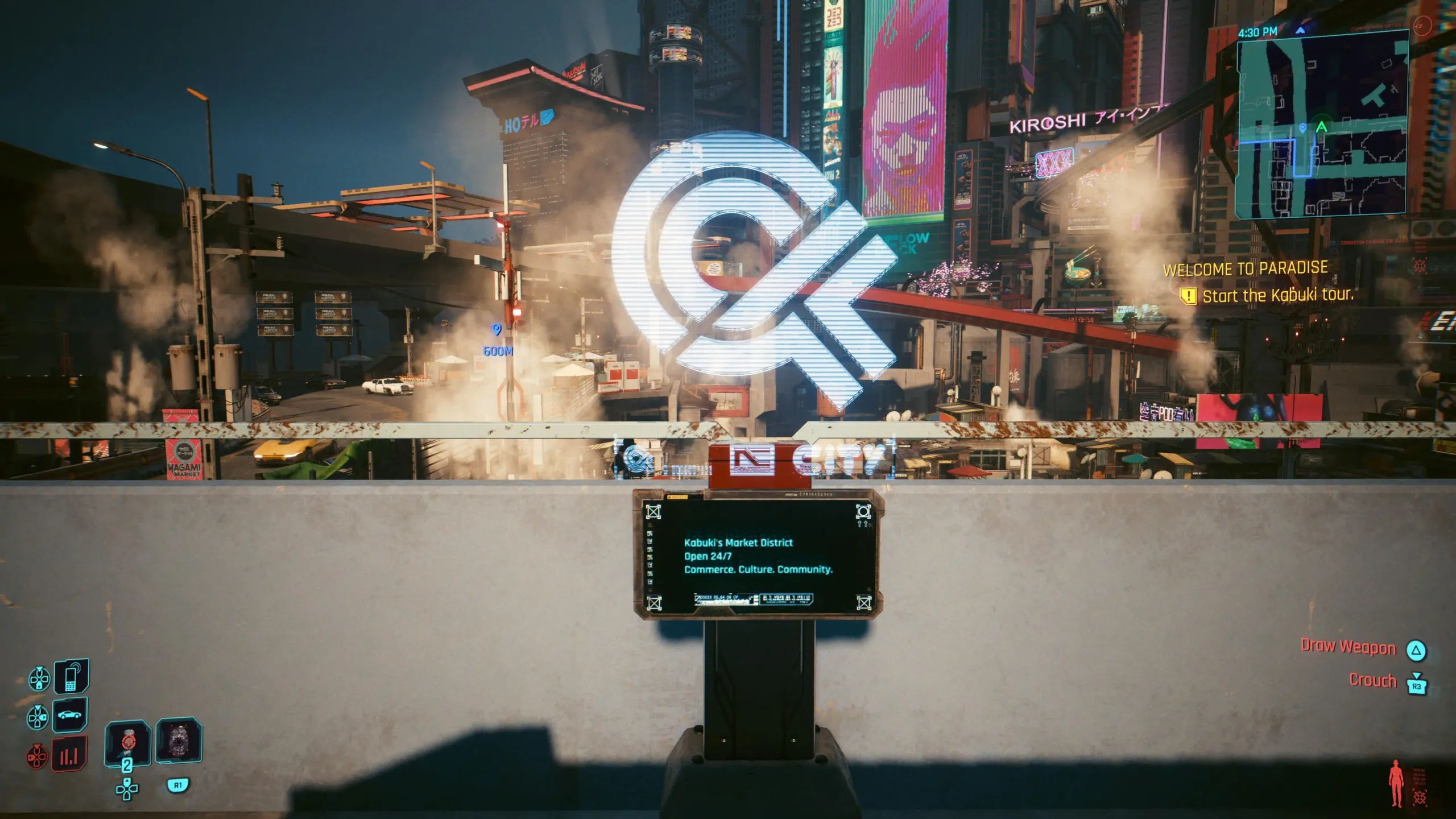 The final stop on the tour in the Welcome to Paradise quest in Cyberpunk 2077